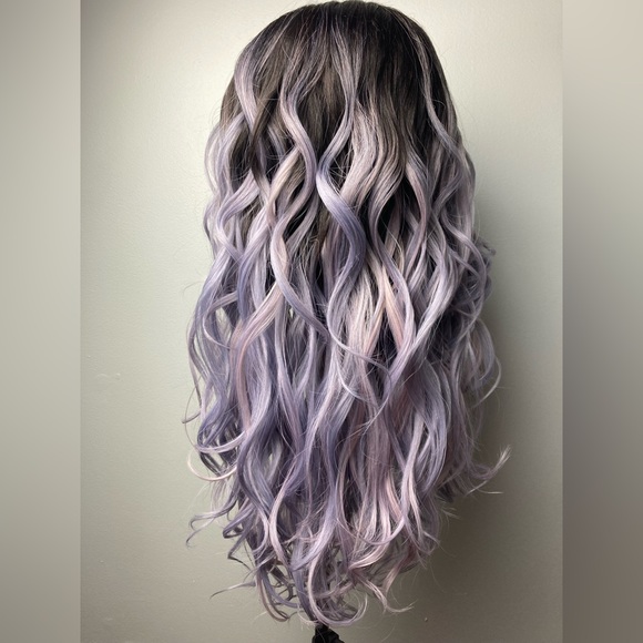 Ombre Light Gray Lace Wigs - Picture 3 of 14